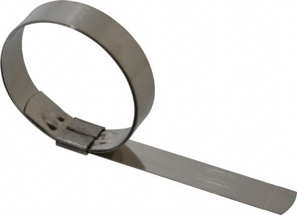 Ideal Tridon HBCP9S Band Clamp Preformed Center Punch Type Clamps, 5/8" Wide, 0.025" Thick, 201  Stainless Steel