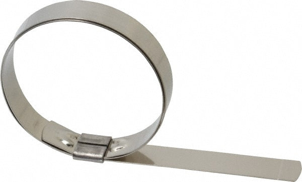 Ideal Tridon HBCP11S Band Clamp Preformed Center Punch Type Clamps, 5/8" Wide, 0.025" Thick, 201  Stainless Steel