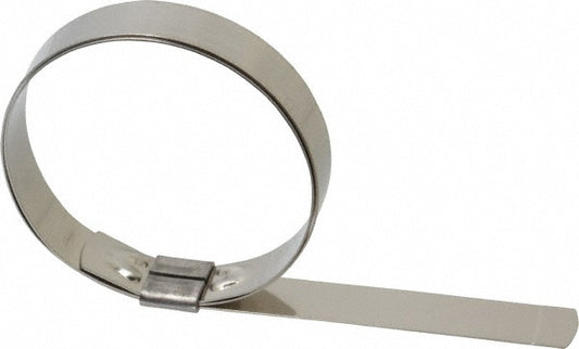 Ideal Tridon HBCP11S Band Clamp Preformed Center Punch Type Clamps, 5/8" Wide, 0.025" Thick, 201  Stainless Steel