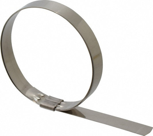 Ideal Tridon HBCP14S Band Clamp Preformed Center Punch Type Clamps, 5/8" Wide, 0.025" Thick, 201  Stainless Steel