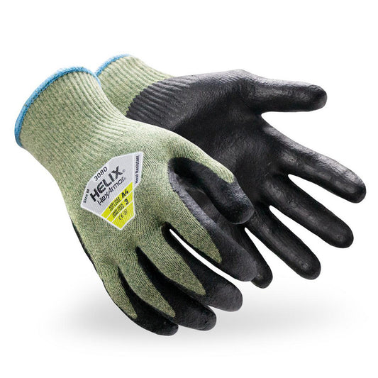 HexArmor 3080-M (8) Cut & Puncture Resistant Gloves Style Knit  Coating Material Neoprene  Coating Coverage Palm & Fingertips  Glove Type Cut, Puncture & Abrasion-Resistant  ANSI/ISEA Cut Resistance Level A4  Primary Material Aramid Blend
