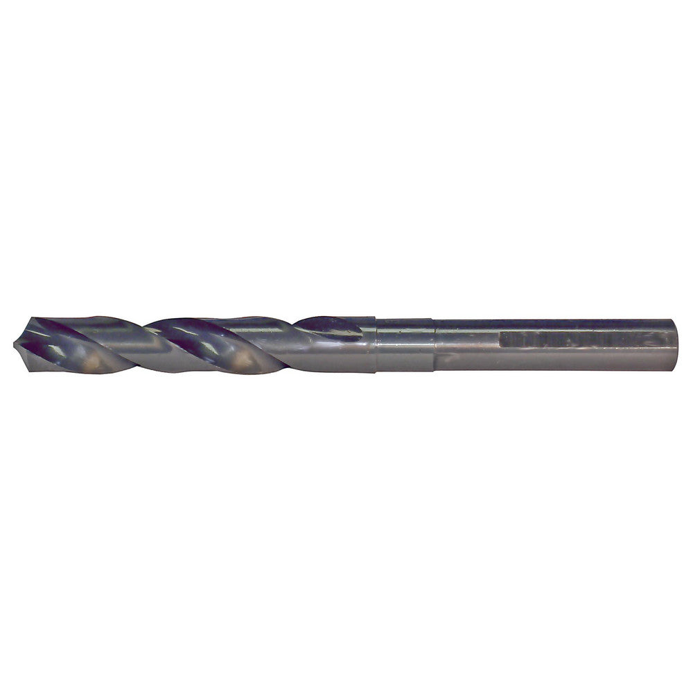 Cle-Line C20695 Reduced Shank Drill Bit 1" Dia, 1/2" Shank Dia, 118 deg Point, High-Speed Steel