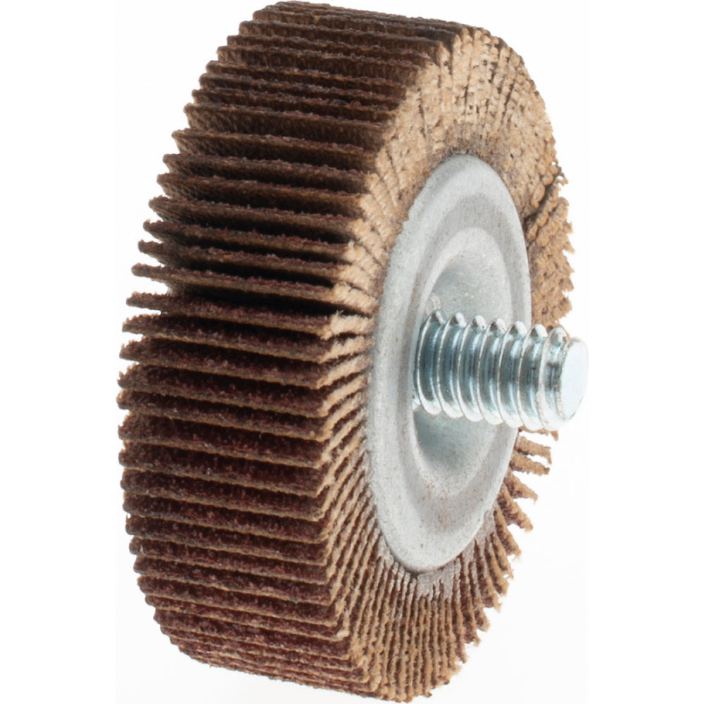 Merit Abrasives 08834131057 Mounted Flap Wheel 1-1/2" Dia, 1/2" Face Width, 80 Grit, Aluminum Oxide