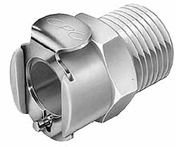 CPC Colder Products PLCD10004BSPT 1/4" Nominal Flow, 1/4 BSPT Thread, Male, Inline Threaded-Female Socket