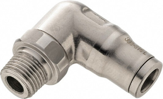 Legris 3889 08 14 Push-To-Connect Tube to Male & Tube to Male NPT Tube Fitting Male Elbow, 1/4" Thread, 5/16" OD