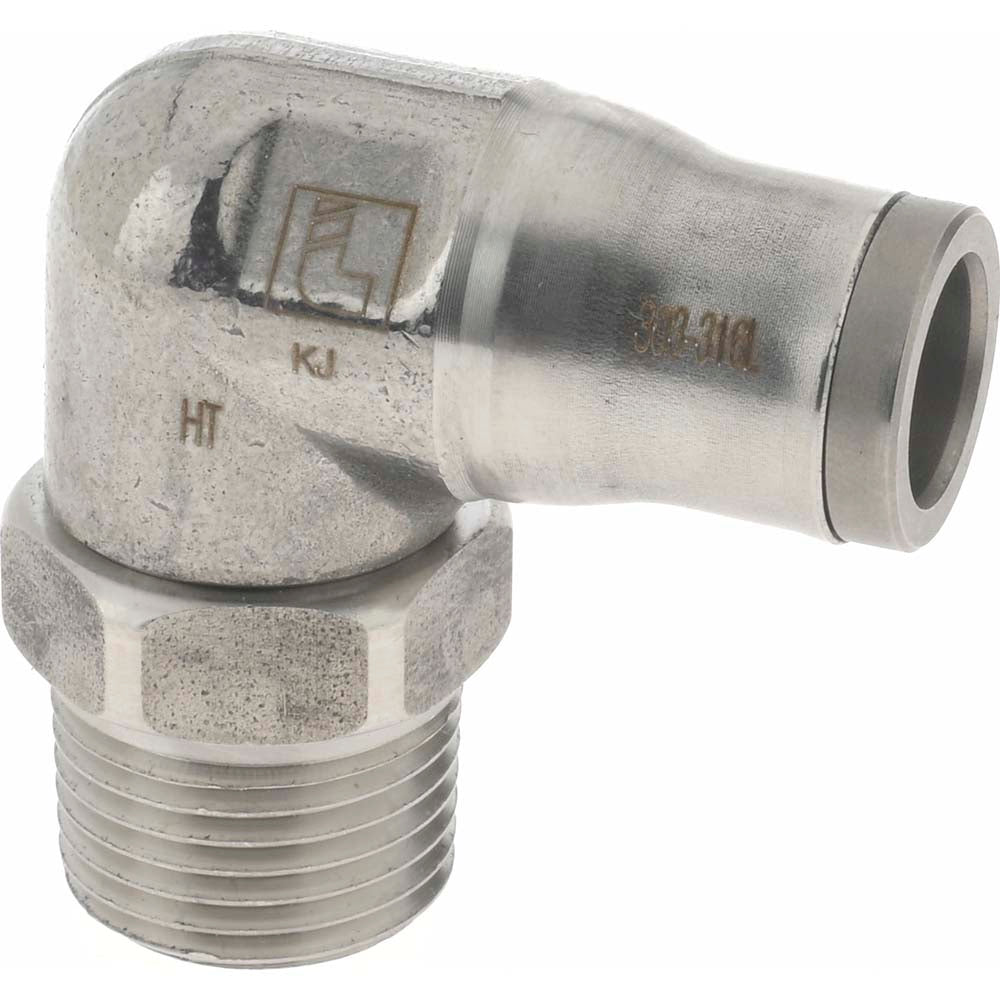 Legris 3889 60 18 Push-To-Connect Tube to Male & Tube to Male NPT Tube Fitting Male Elbow, 3/8" Thread, 3/8" OD