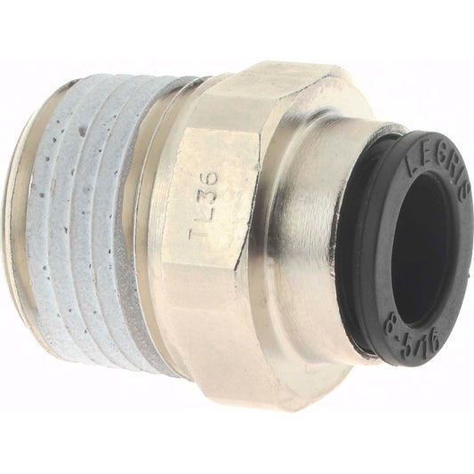 Legris 3175 08 18 Push-To-Connect Tube to Male NPT Tube Fitting Connector, 3/8" Thread, 5/16" OD
