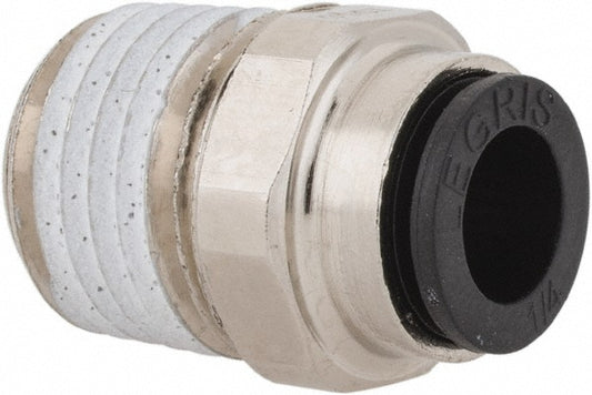 Legris 3175 56 14 Push-To-Connect Tube to Male NPT Tube Fitting Connector, 1/4" Thread, 1/4" OD