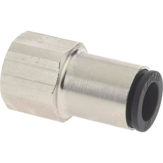 Legris 3014 56 11 Push-To-Connect Tube Fitting Connector, Straight, 1/8" Thread, 1/4" OD