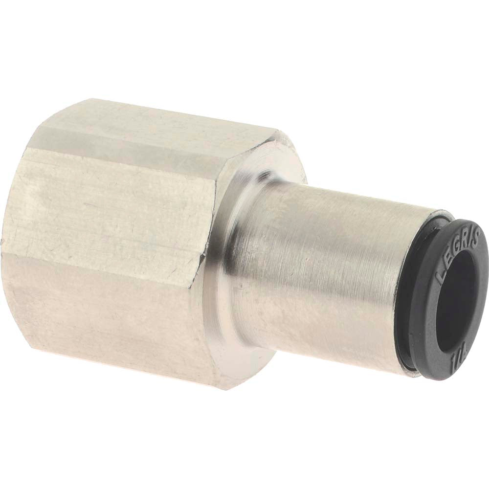 Legris 3014 56 14 Push-To-Connect Tube Fitting Connector, Straight, 1/4" Thread, 1/4" OD