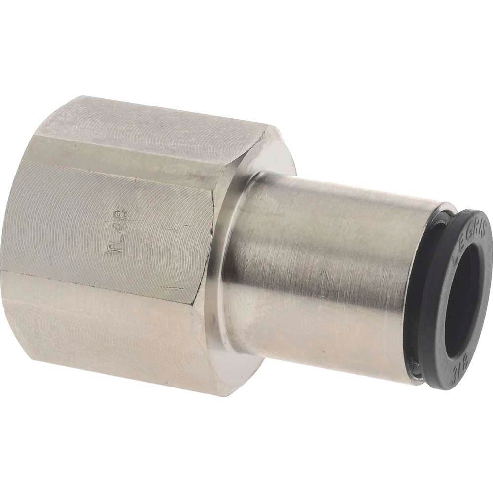 Legris 3014 60 18 Push-To-Connect Tube Fitting Connector, Straight, 3/8" Thread, 3/8" OD