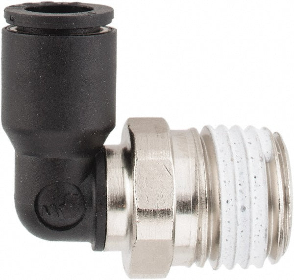Legris 3109 56 14 Push-to-Connect Tube Fitting Male Elbow, 1/4" Thread, 1/4" OD