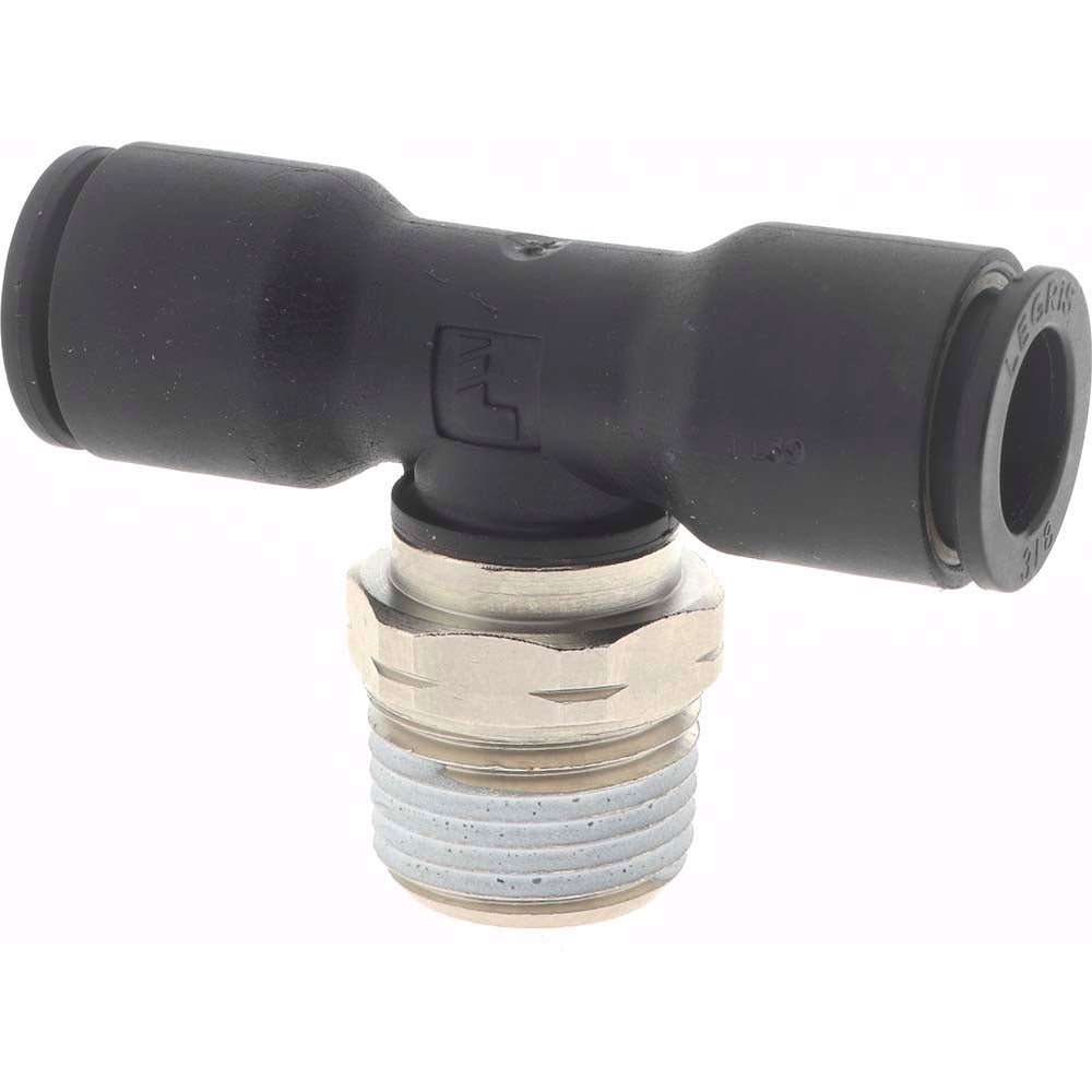 Legris 3108 60 18 Push-To-Connect Tube Fitting Male Branch Tee, 3/8" Thread, 3/8" OD