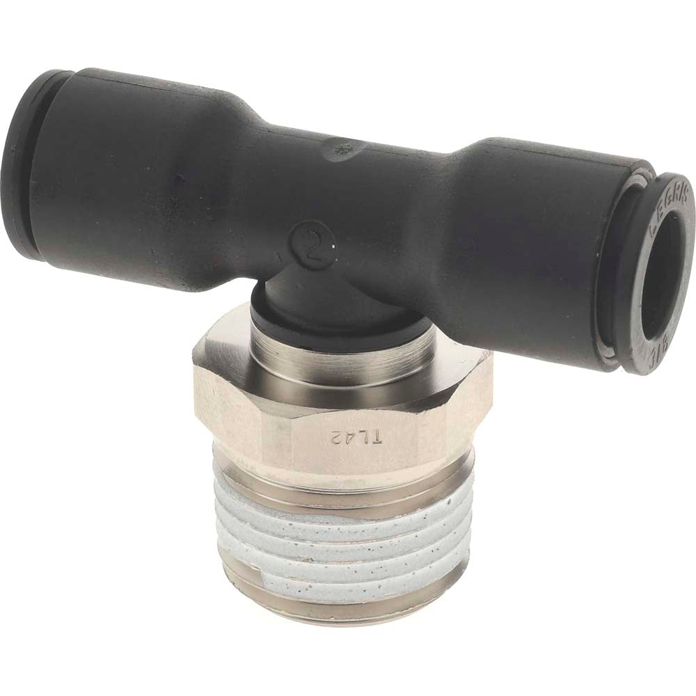 Legris 3108 60 22 Push-To-Connect Tube Fitting Male Branch Tee, 1/2" Thread, 3/8" OD