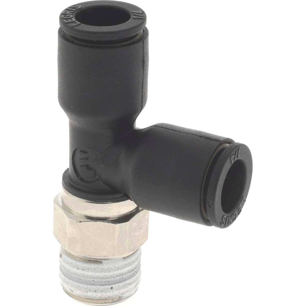 Legris 3103 56 11 Push-To-Connect Tube Fitting Male Run Tee, 1/8" Thread, 1/4" OD