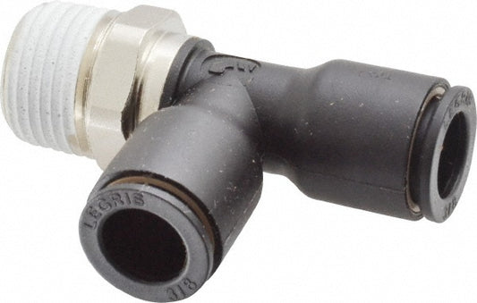 Legris 3103 60 18 Push-To-Connect Tube Fitting Male Run Tee, 3/8" Thread, 3/8" OD