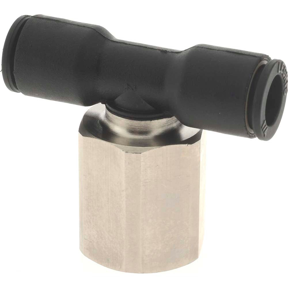 Legris 3008 56 14 Push-To-Connect Tube Fitting Female Branch Tee, 1/4" Thread, 1/4" OD