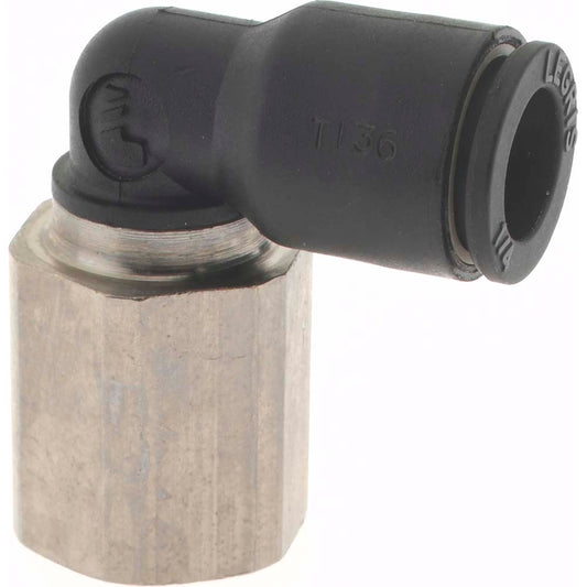 Legris 3009 56 11 Push-To-Connect Tube Fitting Female Elbow, 1/8" Thread, 1/4" OD