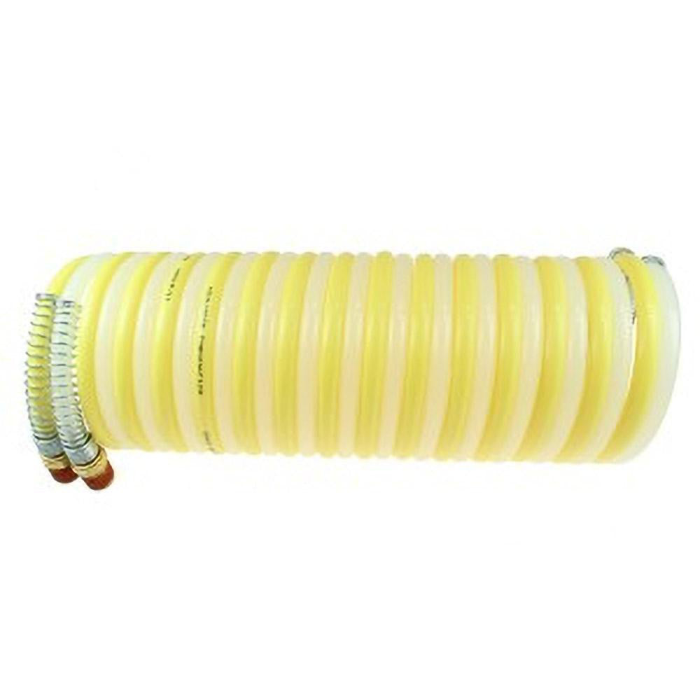 Coilhose Pneumatics N18Y-N18N-12B Coiled & Self Storing Hose 1/8" ID, 12' Long, Male Swivel x Male Swivel