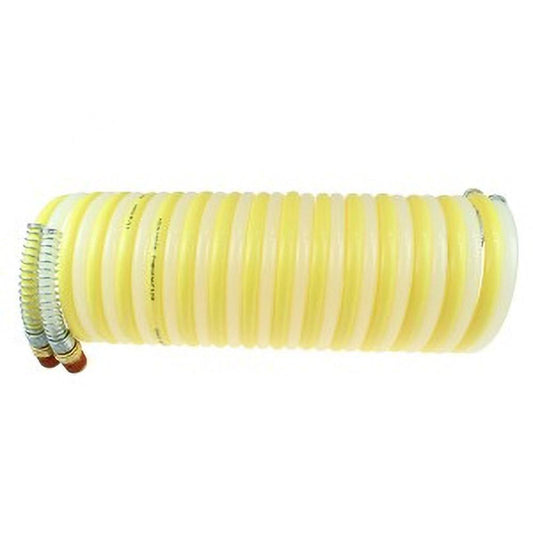 Coilhose Pneumatics N14Y-N14N-12B Coiled & Self Storing Hose 1/4" ID, 12' Long, Male Swivel x Male Swivel