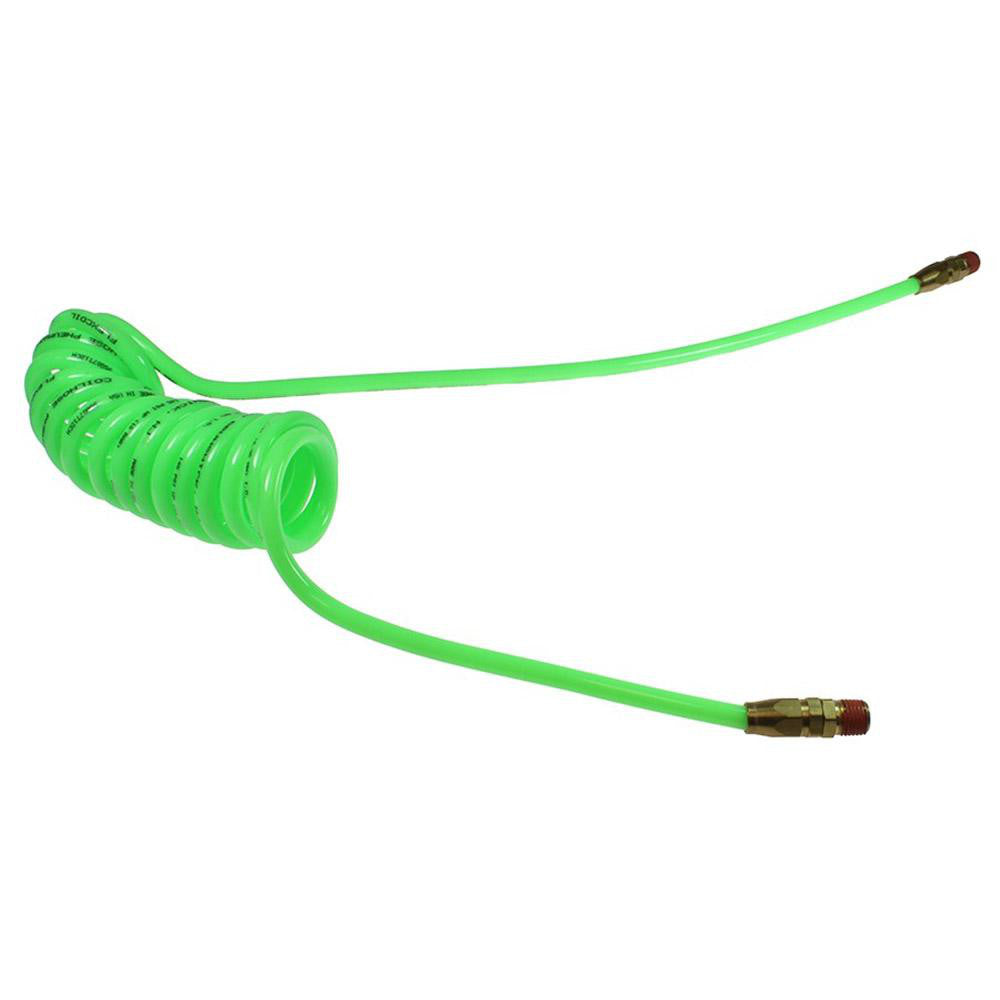 Coilhose Pneumatics PR532-25B-G Coiled & Self Storing Hose 25' Long, Male Swivel x Male Swivel