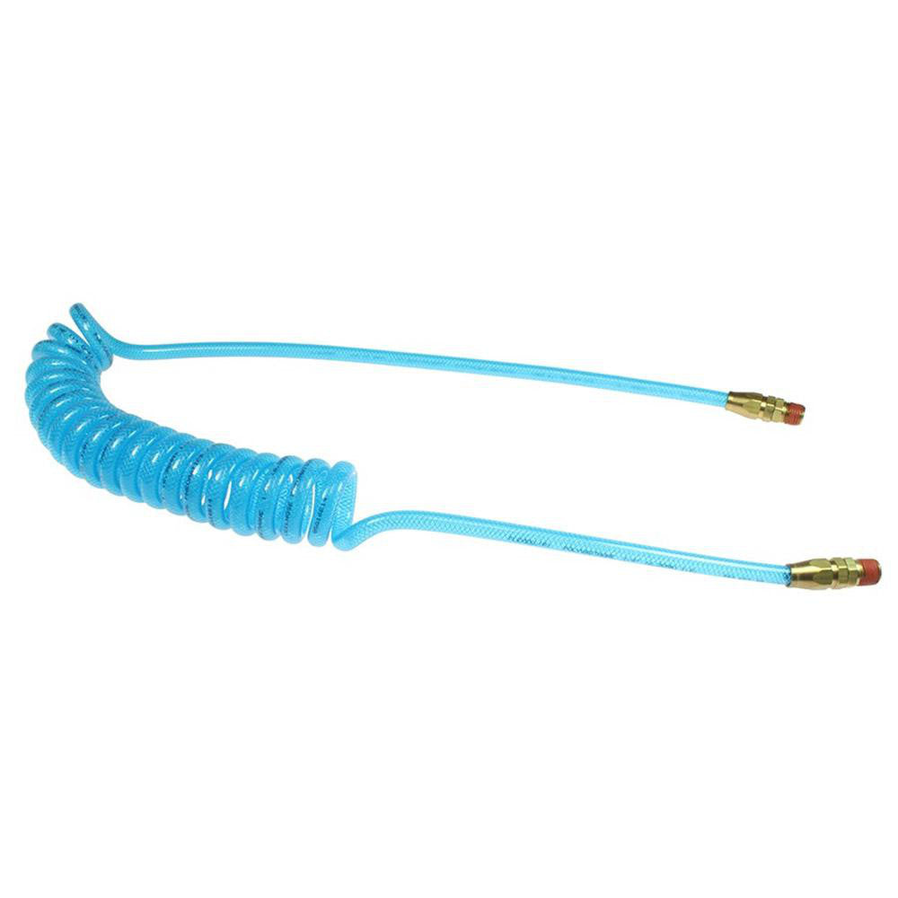 Coilhose Pneumatics PRE14-15B-T Coiled & Self Storing Hose 1/4" ID, 15' Long, Male Swivel x Male Swivel