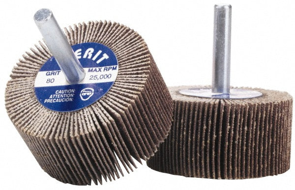 Merit Abrasives 08834137324 Mounted Flap Wheel 1-3/8" Dia, 5/8" Face Width, 240 Grit, Aluminum Oxide
