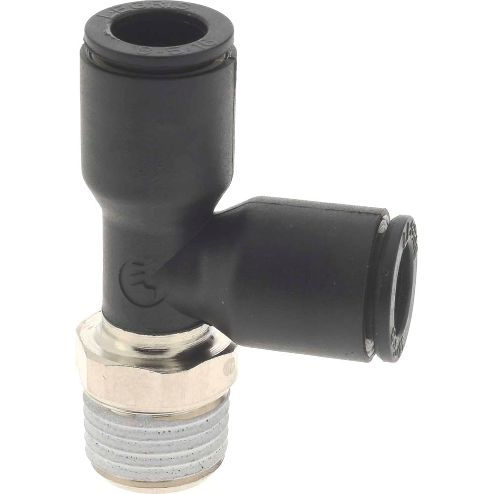 Parker KP23588 Push-To-Connect Tube Fitting Male Run Tee, 1/4" Thread