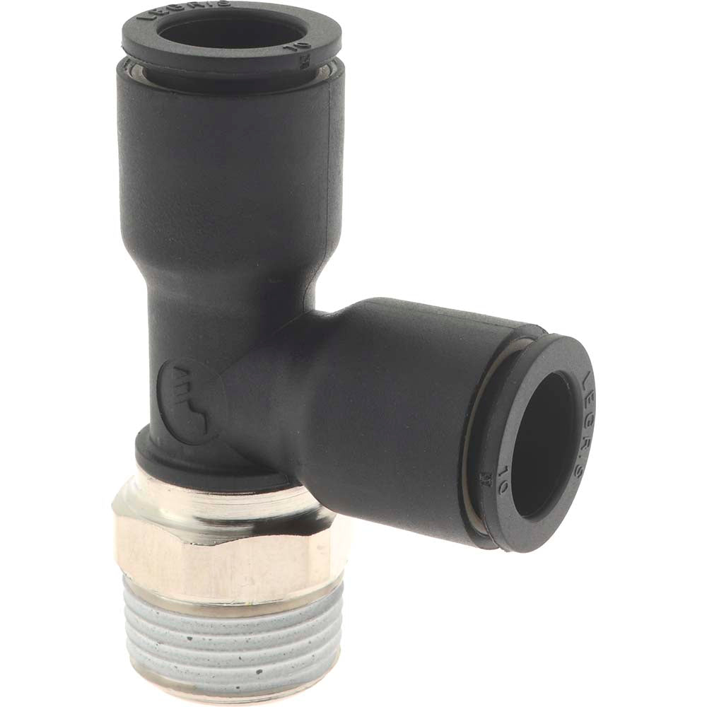 Legris 3103 10 17 Push-To-Connect Tube Fitting Male Run Tee, 3/8" Thread