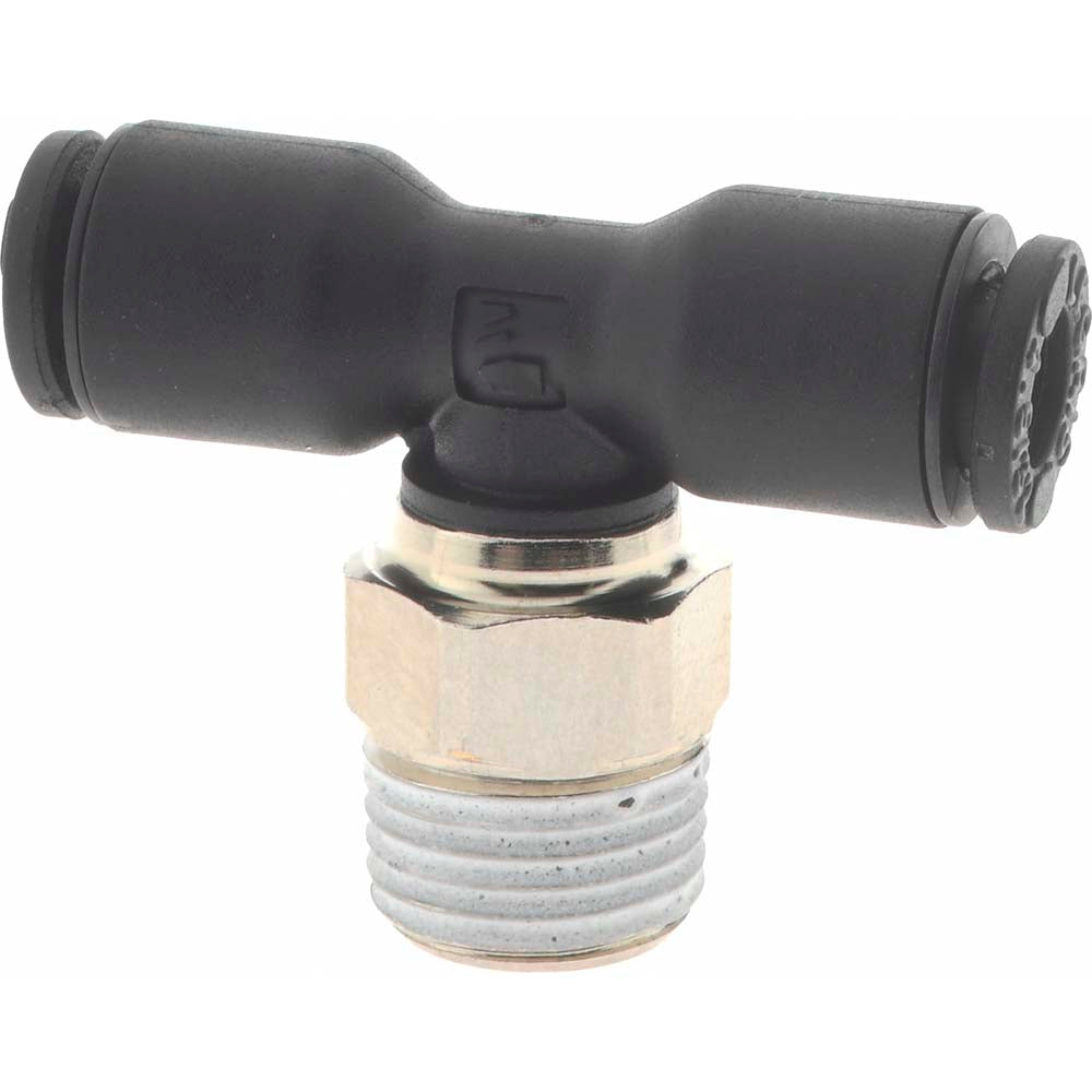 Legris 3108 04 10 Push-To-Connect Tube to Male BSPT Tube Fitting Male Branch Tee, 1/8" Thread, 5/32" OD