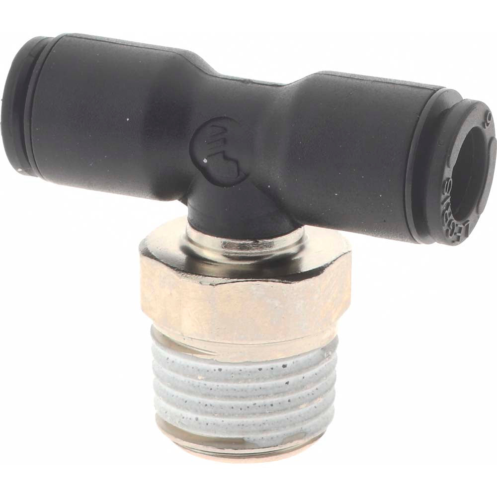 Legris 3108 06 13 Push-To-Connect Tube to Male BSPT Tube Fitting Male Branch Tee, 1/4" Thread