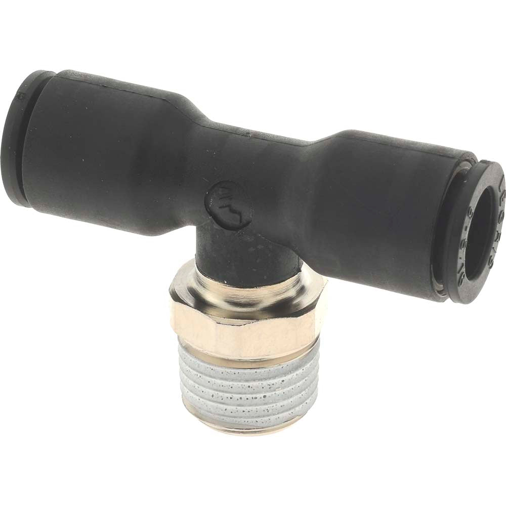 Legris 3108 08 13 Push-To-Connect Tube to Male BSPT Tube Fitting Male Branch Tee, 1/4" Thread, 5/16" OD