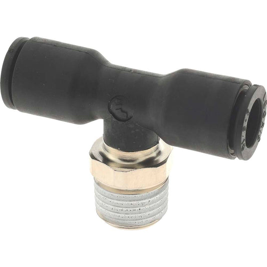 Legris 3108 08 13 Push-To-Connect Tube to Male BSPT Tube Fitting Male Branch Tee, 1/4" Thread, 5/16" OD