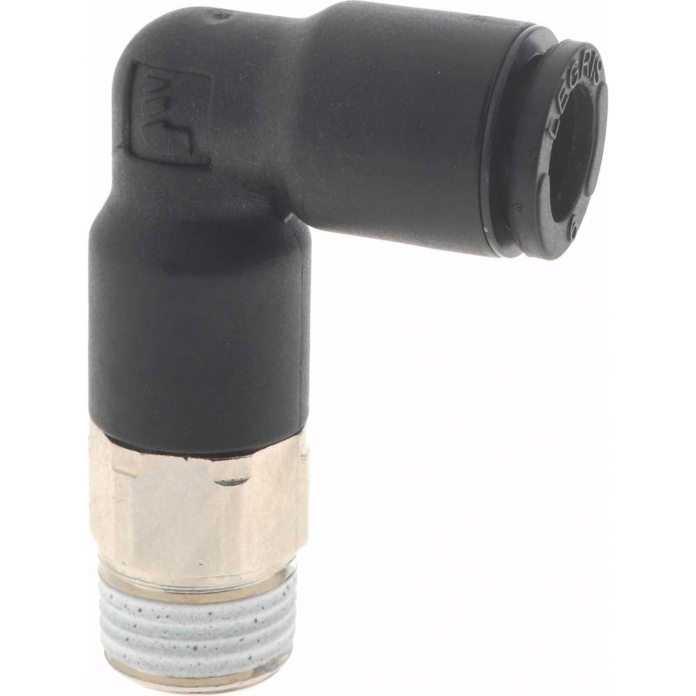 Legris 3129 06 10 Push-To-Connect Tube to Male BSPT Tube Fitting Extended Male Elbow, 1/8" Thread