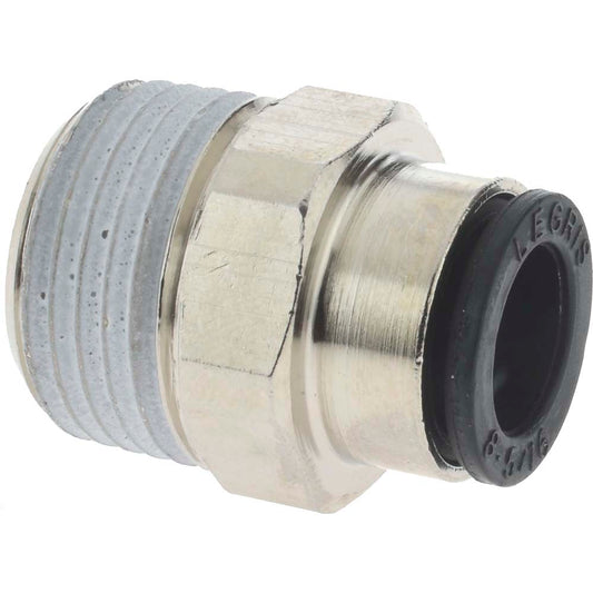 Legris 3175 08 17 Push-To-Connect Tube to Male BSPT Tube Fitting Connector, 3/8" Thread, 5/16" OD