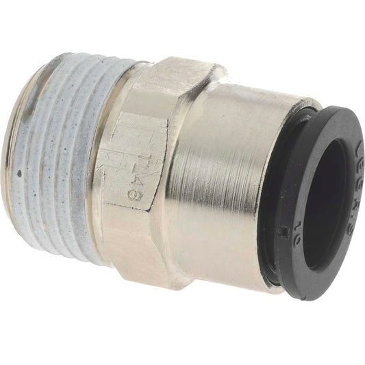 Legris 3175 10 17 Push-To-Connect Tube to Male BSPT Tube Fitting Connector, 3/8" Thread