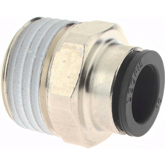 Legris 3175 10 21 Push-To-Connect Tube to Male BSPT Tube Fitting Connector, 1/2" Thread