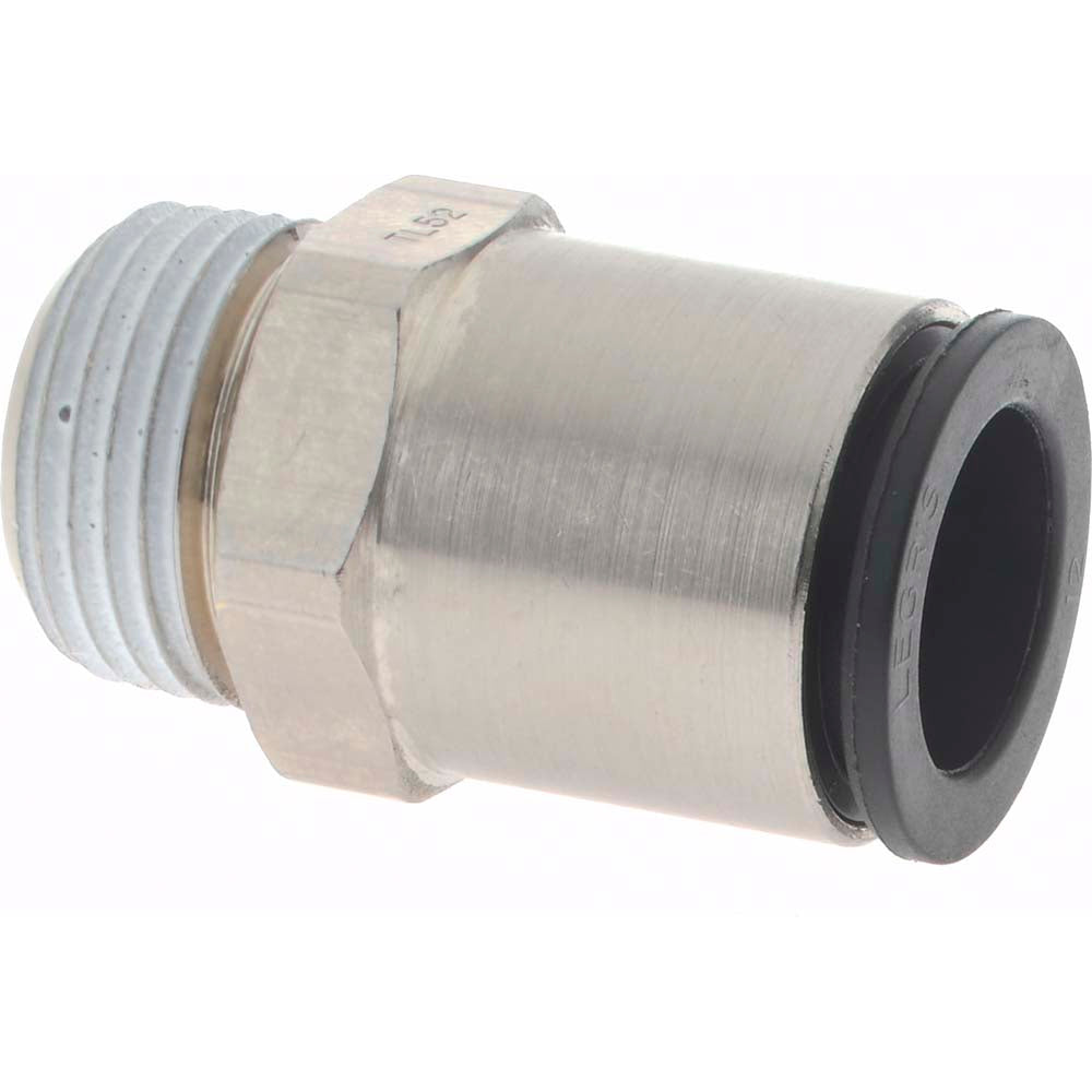 Legris 3175 12 17 Push-To-Connect Tube to Male BSPT Tube Fitting Connector, 3/8" Thread