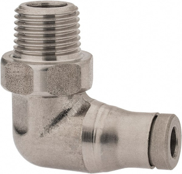 Legris 3889 04 10 Push-To-Connect Tube to Male & Tube to Male BSPT Tube Fitting Male Elbow, 1/8" Thread