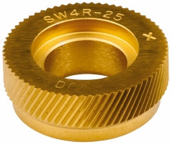 Dorian Tool 73310128062 Standard Knurl Wheel 1" Dia, 90 &deg Tooth Angle, 25 TPI, Diagonal, Cobalt