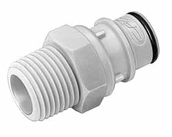 CPC Colder Products HFCD24612 3/8" Nominal Flow, 3/8 NPT Thread, Male, Inline Threaded-Male Plug