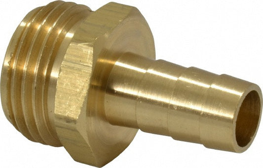 Dixon Valve & Coupling 5850812C Garden Hose Fitting 0.5", 0.625" & 0.75" Hose, Short Shank Male, 3/4" NH, Brass