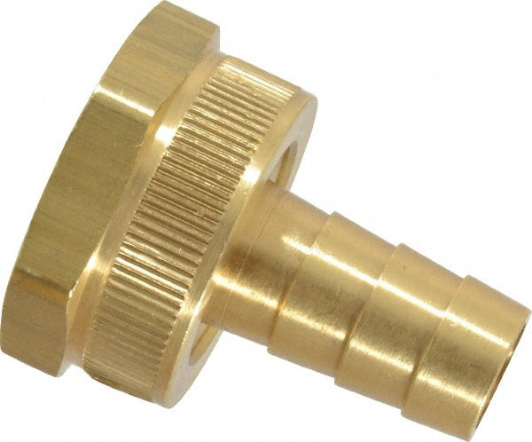 Dixon Valve & Coupling 5880812C Garden Hose Fitting 0.5" & 0.75" Hose, Short Shank Female Swivel, 3/4" NH, Brass