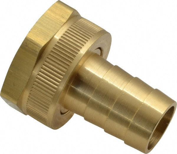 Dixon Valve & Coupling 5881012C Garden Hose Fitting Short Shank Female Swivel, 3/4" NH, Brass