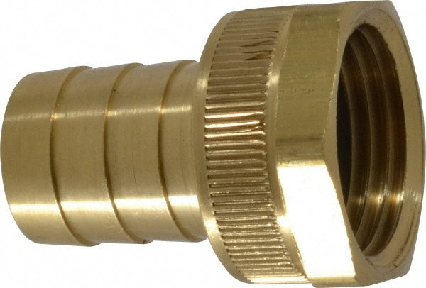 Dixon Valve & Coupling 5881212C Garden Hose Fitting 0.75" Hose, Short Shank Female Swivel, 3/4" NH, Brass