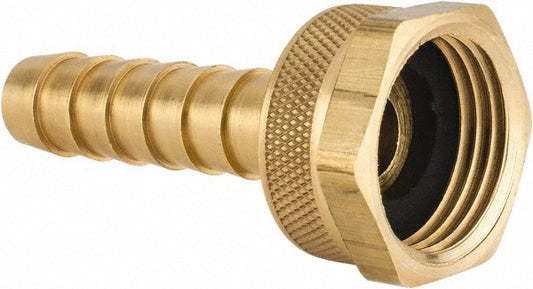 Dixon Valve & Coupling 5940812C Garden Hose Fitting 0.5", 0.75" & 1" Hose, Long Shank Female Swivel, 3/4" NH, Brass