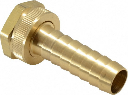 Dixon Valve & Coupling 5941012C Garden Hose Fitting Long Shank Female Swivel, 3/4" NH, Brass
