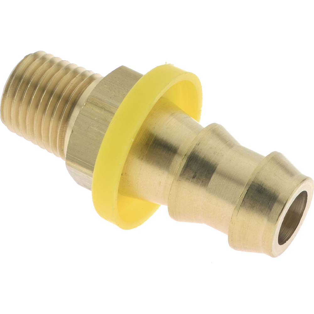 Dixon Valve & Coupling 2720804C Barbed Push-On Hose Male Connector 1/4" NPTF, Brass, 1/2" Barb