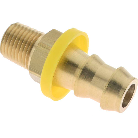 Dixon Valve & Coupling 2720804C Barbed Push-On Hose Male Connector 1/4" NPTF, Brass, 1/2" Barb
