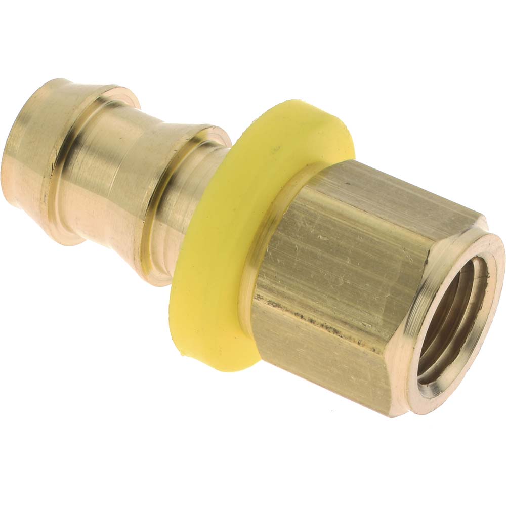 Dixon Valve & Coupling 2740804C Barbed Push-On Hose Female Connector 1/4" NPTF, Brass, 1/2" Barb
